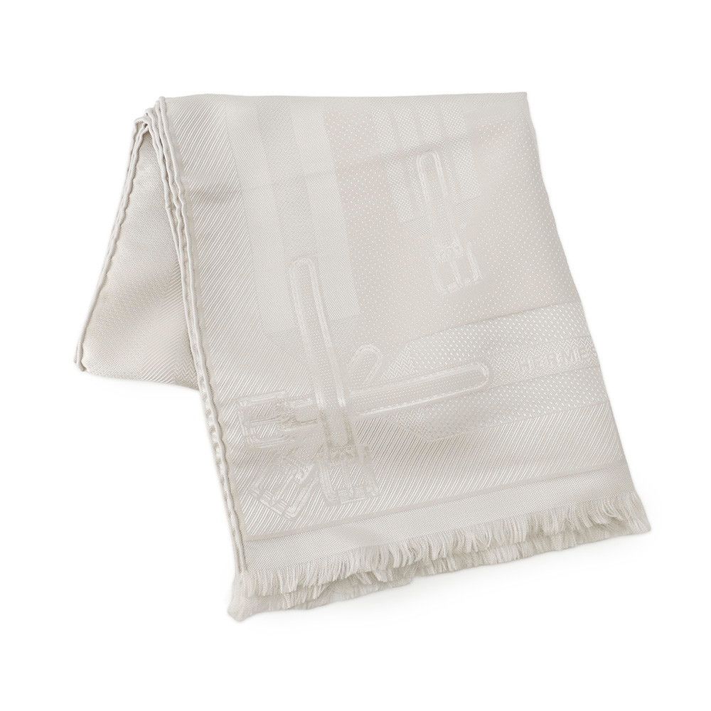 Hermes Shawl Coaching Silk Scarf Jacquard