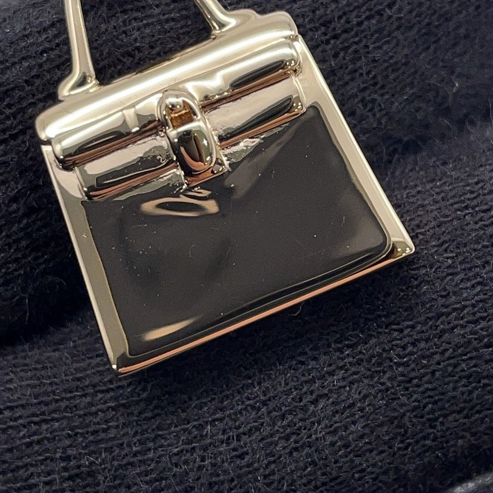 Hermes Scarf Ring Twilly Mini Kelly Gold Charm — view 5