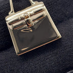 Hermes Scarf Ring Twilly Mini Kelly Gold Charm — view 5