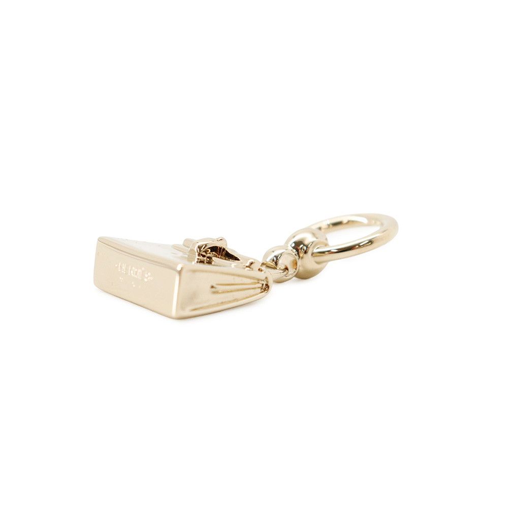 Hermes Scarf Ring Twilly Mini Kelly Gold Charm — view 2