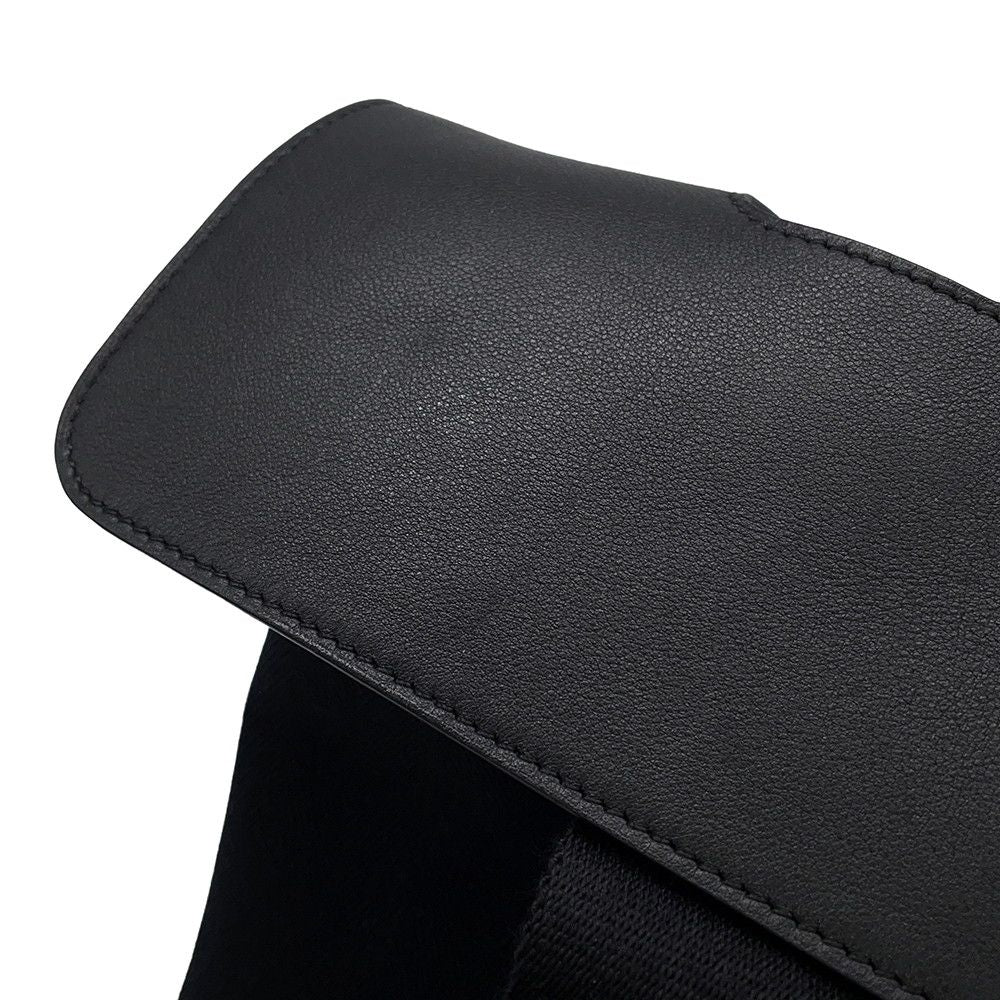 Hermes Handbag Valparaiso PM Black Silver Toilet Blanc Leather — view 7