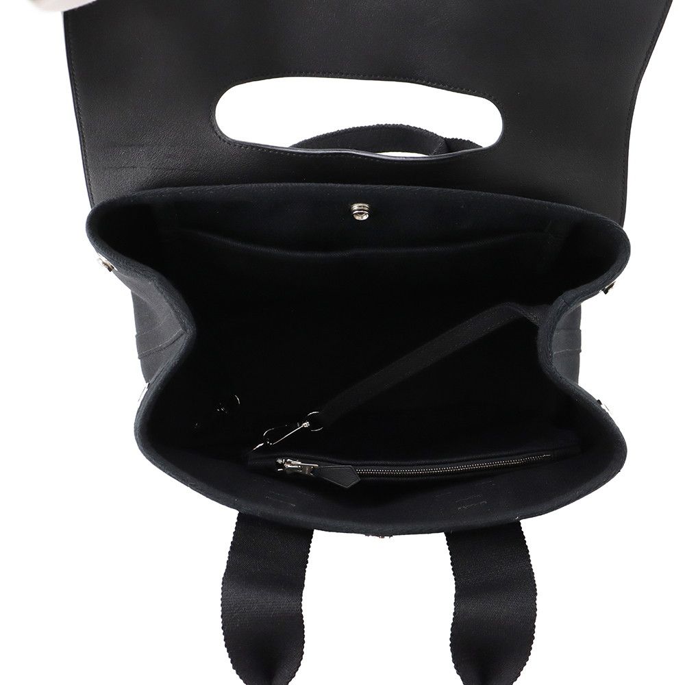 Hermes Handbag Valparaiso PM Black Silver Toilet Blanc Leather — view 5