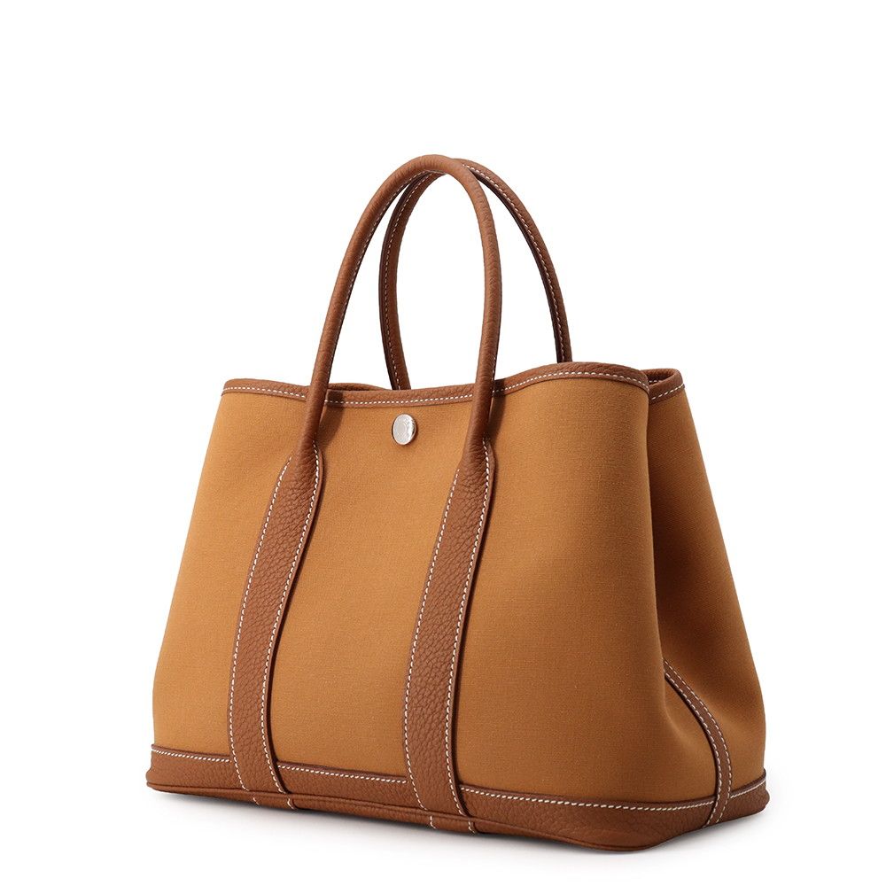 Hermes Tote Garden Party TPM Verso Gold Magnolia Silver Officier Negonda — view 2