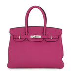 Hermes Birkin 30 Rose Purple Silver Togo Handbag