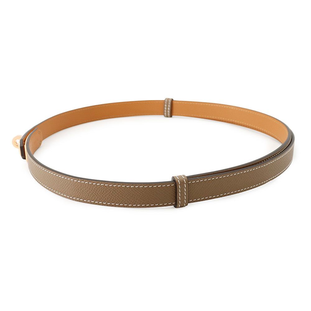 Hermes Kelly Belt Etoupe Pink Gold Epsom — view 2