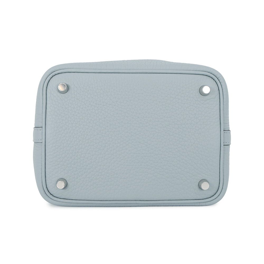 Hermes Handbag Picotin Lock PM Gris Perle Silver Taurillon Clemence — view 3