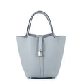 Hermes Handbag Picotin Lock PM Gris Perle Silver Taurillon Clemence