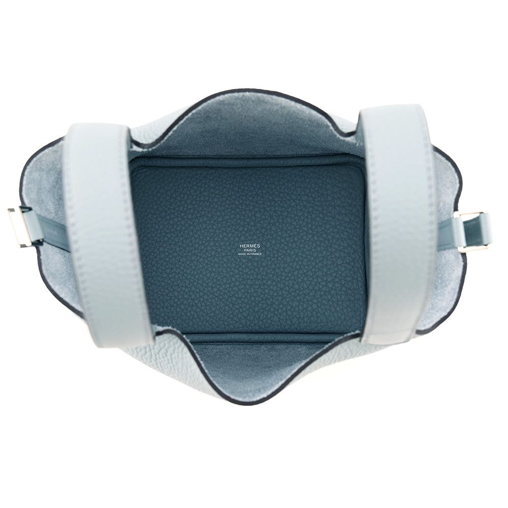 Hermes Handbag Picotin Lock PM Gris Perle Silver Taurillon Clemence — view 5