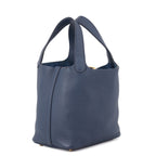 Hermes Handbag Picotin Lock PM Blue Deplus Gold Taurillon Clemence — view 2