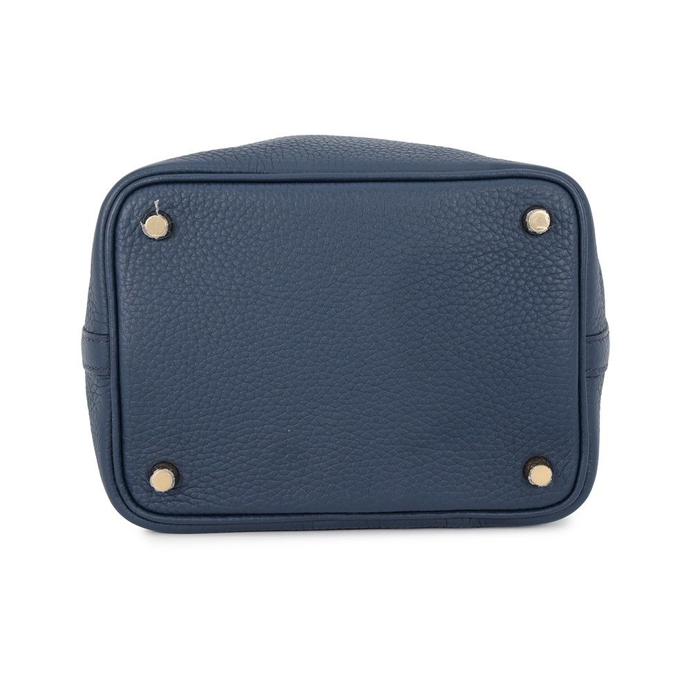 Hermes Handbag Picotin Lock PM Blue Deplus Gold Taurillon Clemence — view 3