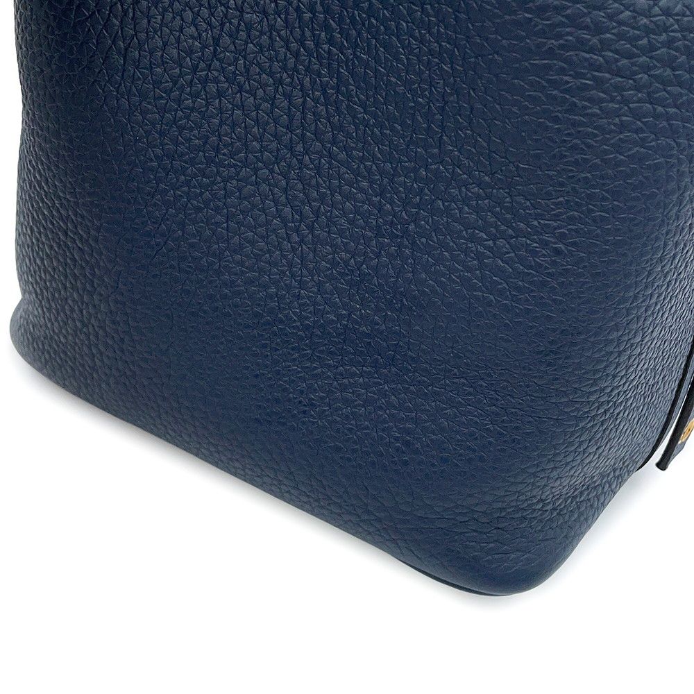Hermes Handbag Picotin Lock PM Blue Deplus Gold Taurillon Clemence — view 8