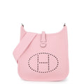 Hermes Shoulder Bag Evelyne 3 23 Rose Sakura Silver Taurillon Clemence