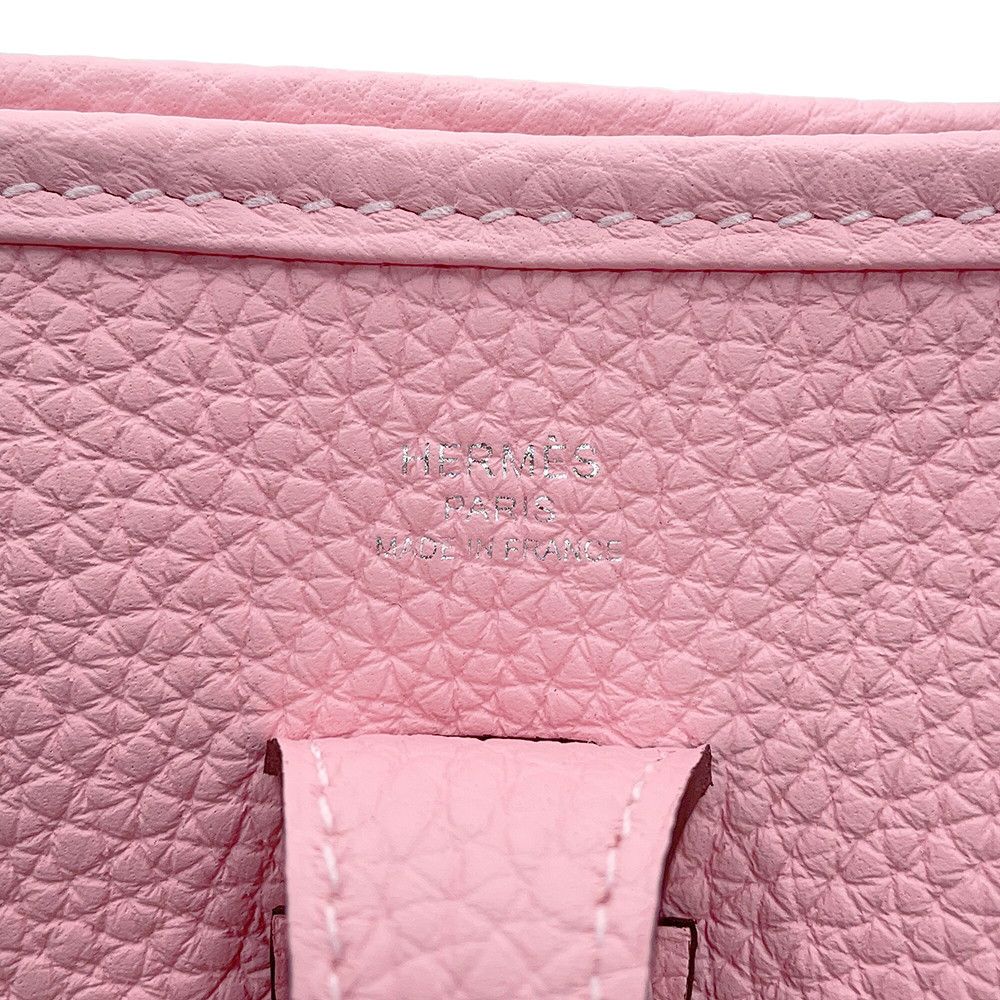 Hermes Shoulder Bag Evelyne 3 23 Rose Sakura Silver Taurillon Clemence — view 5