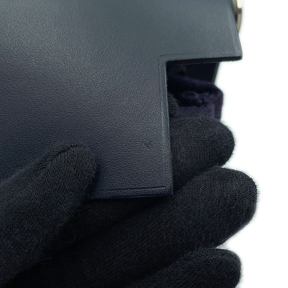 Hermes Shoulder Bag Herbag Zip Mini Black Blue Indigo Silver Toile Military — view 6