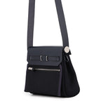 Hermes Shoulder Bag Herbag Zip Mini Black Blue Indigo Silver Toile Military — view 2