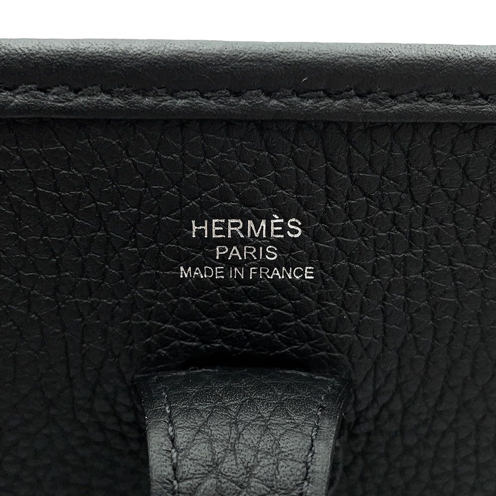 Hermes Shoulder Bag Evelyne 3 23 Black Silver Taurillon Clemence — view 5