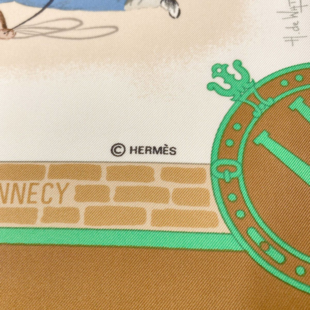 Hermes Carre 90 Les Haras Nationaux National Stud Farm Scarf Silk — view 6