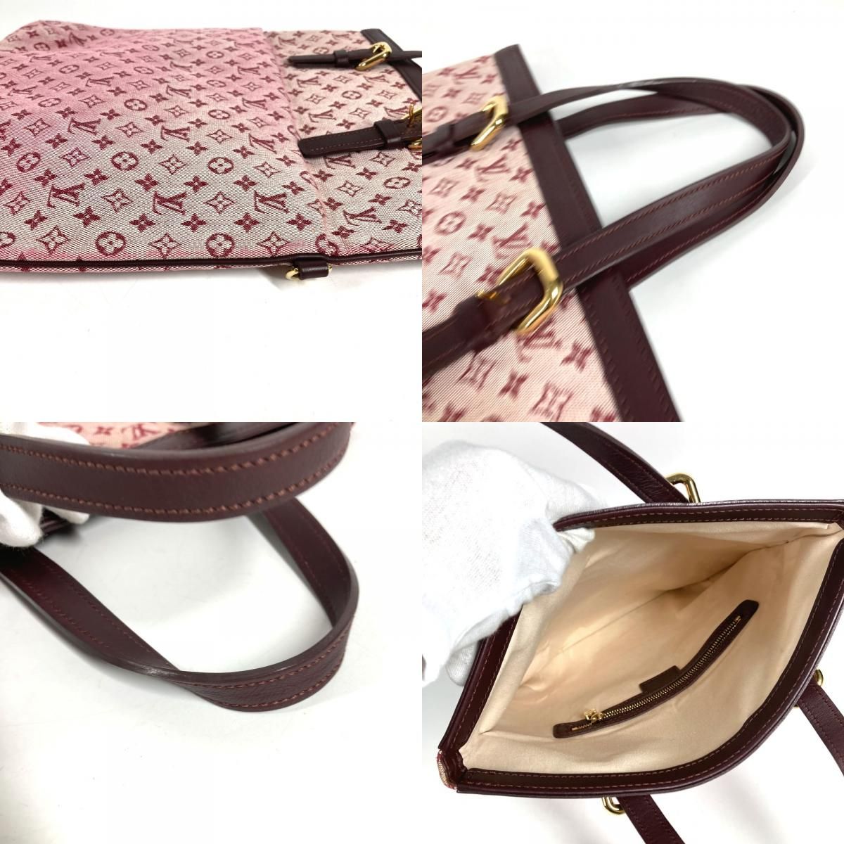 Louis Vuitton Tote Francoise Monogram Mini Canvas Cerise — view 8