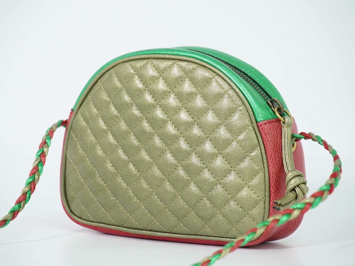Gucci Interlocking Horsebit Quilted Leather Shoulder Bag Pochette Multicolor — view 2