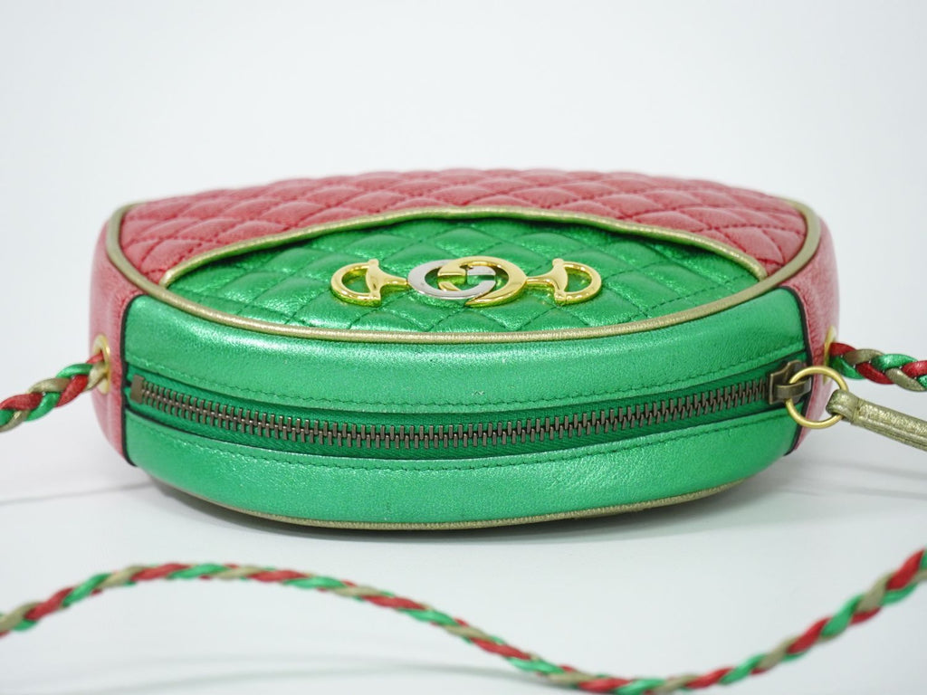 Gucci Interlocking Horsebit Quilted Leather Shoulder Bag Pochette Multicolor — view 5