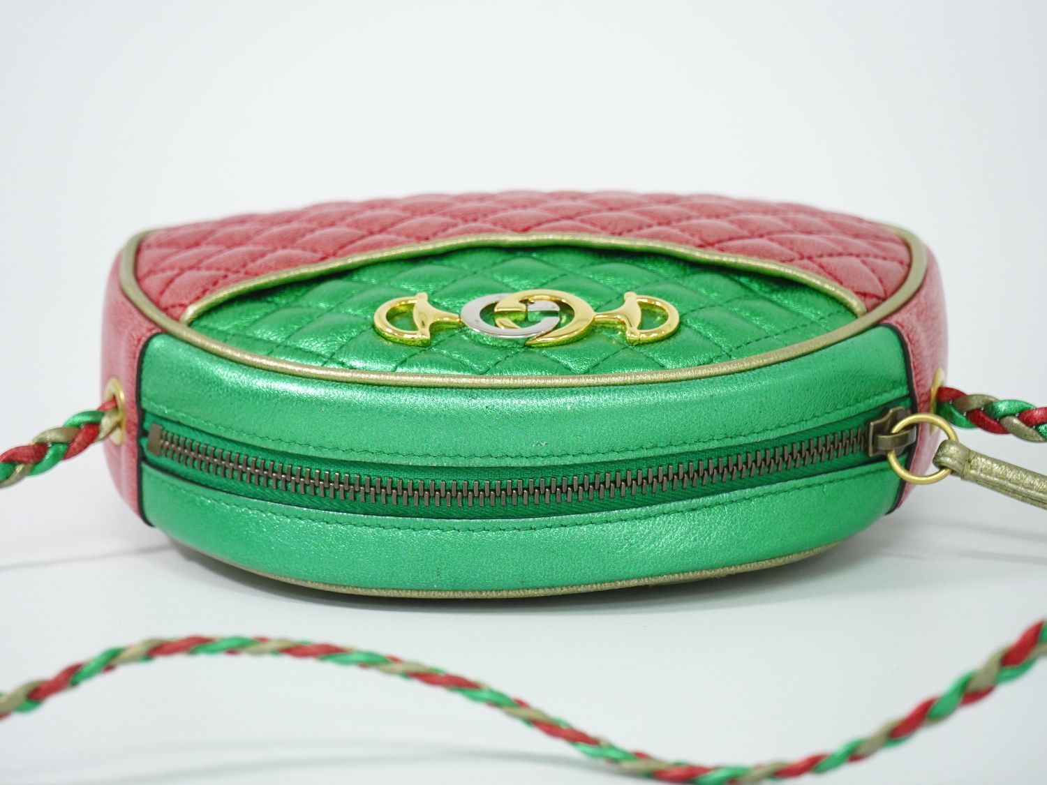 Gucci Interlocking Horsebit Quilted Leather Shoulder Bag Pochette Multicolor — view 5