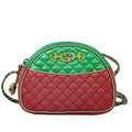 Gucci Interlocking Horsebit Quilted Leather Shoulder Bag Pochette Multicolor