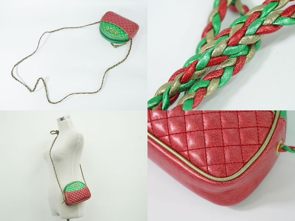 Gucci Interlocking Horsebit Quilted Leather Shoulder Bag Pochette Multicolor — view 6