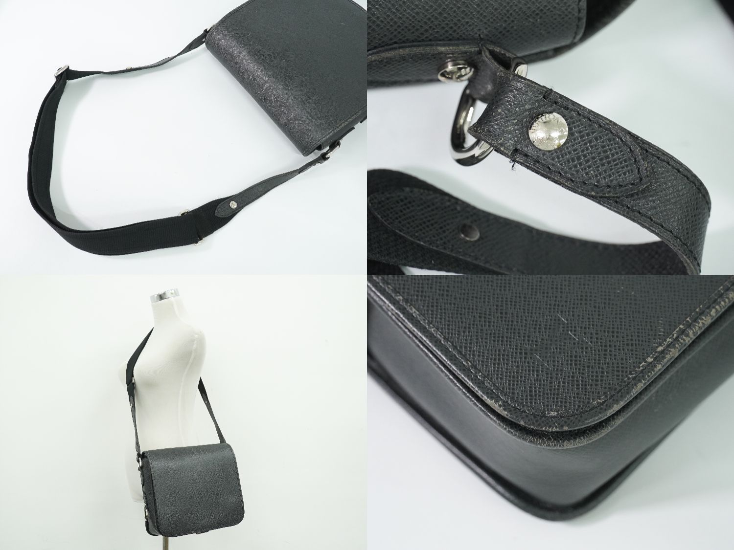 Louis Vuitton LV Taiga Leather Shoulder Bag Ardoise Second — view 6