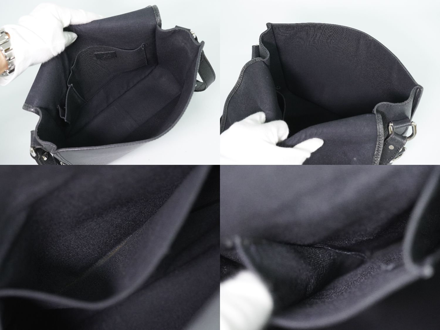 Louis Vuitton LV Taiga Leather Shoulder Bag Ardoise Second — view 8