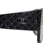 Chanel Sunglasses Eyewear CC Logo Rhinestone Navy — view 8