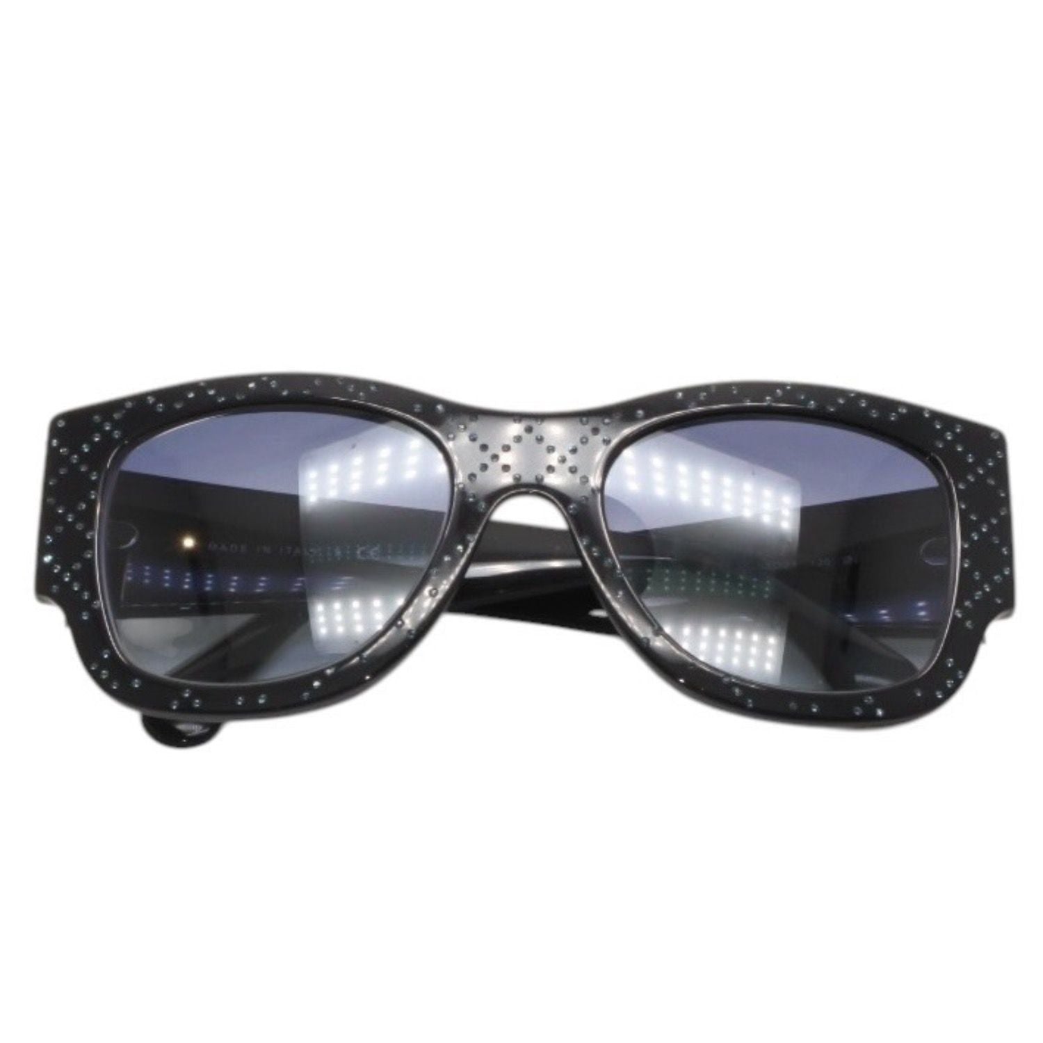 Chanel Sunglasses Eyewear CC Logo Rhinestone Navy — view 2