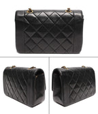 Chanel Chain Shoulder Bag Gold CC Logo Lambskin Quilted Diana Flap 22 — view 2