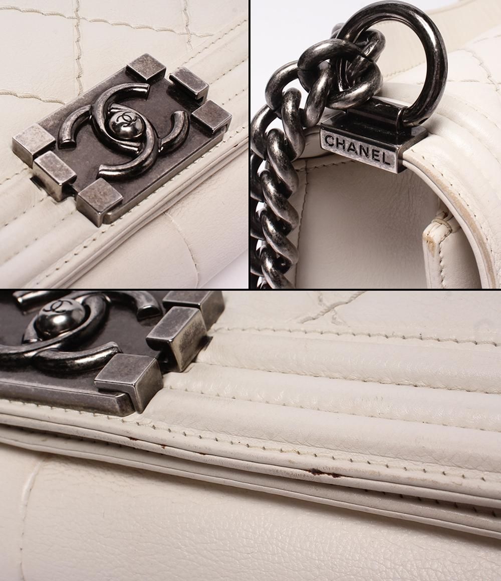 Chanel Chain Shoulder Bag Quilted Silver — view 6
