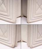 Chanel Chain Shoulder Bag Quilted Silver — view 5