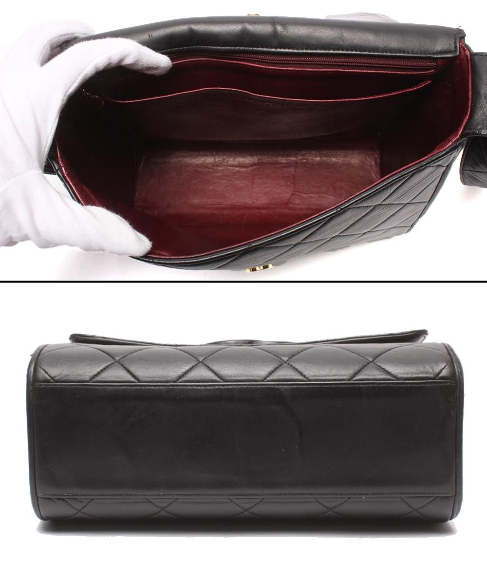 Chanel Shoulder Bag Crossbody Bag Quilted Lambskin Single Flap Gold — view 3