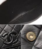 Chanel Shoulder Bag Crossbody Bag Quilted Lambskin Single Flap Gold — view 8