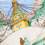 Hermes Carre 90 Prieres au Vent Prayer in the Wind Scarf Multicolor — view 3