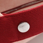 Hermes Brid Black GM Handbag Pouch Red Canvas — view 7