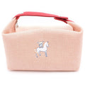 Hermes Brid Black GM Handbag Pouch Red Canvas