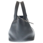 Hermes Picotin Lock PM Taurillon Clemence Silver Tote Noir Black — view 3