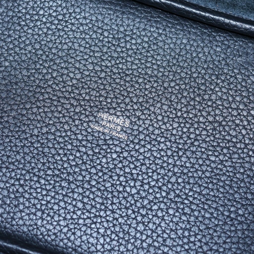 Hermes Picotin Lock PM Taurillon Clemence Silver Tote Noir Black — view 6