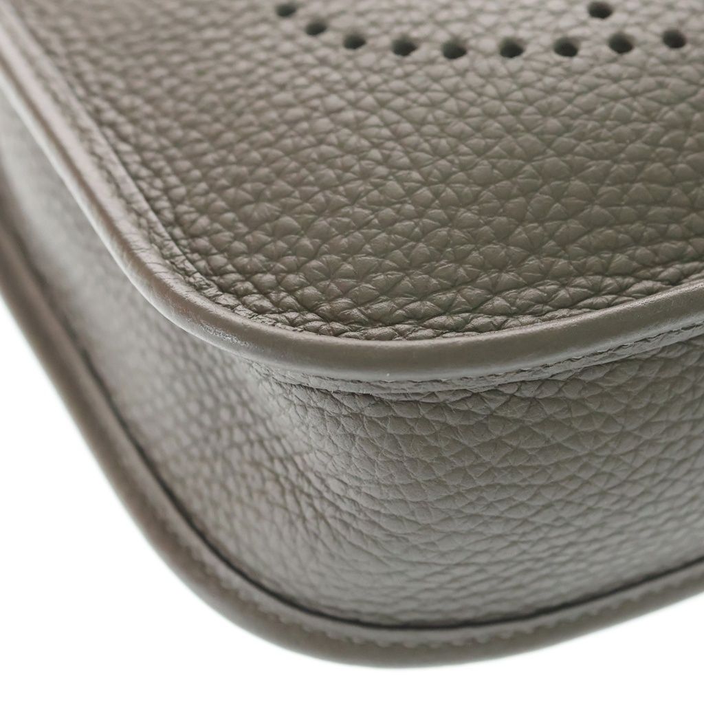 Hermes TPM Grimeia Shoulder Bag Gray Taurillon Clemence Leather Gold — view 5