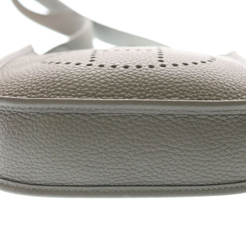 Hermes TPM Grimeia Shoulder Bag Gray Taurillon Clemence Leather Gold — view 4