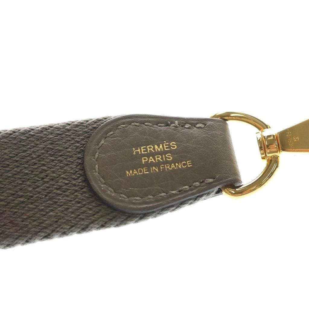 Hermes TPM Grimeia Shoulder Bag Gray Taurillon Clemence Leather Gold — view 6