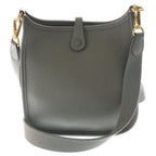 Hermes TPM Grimeia Shoulder Bag Gray Taurillon Clemence Leather Gold — view 2