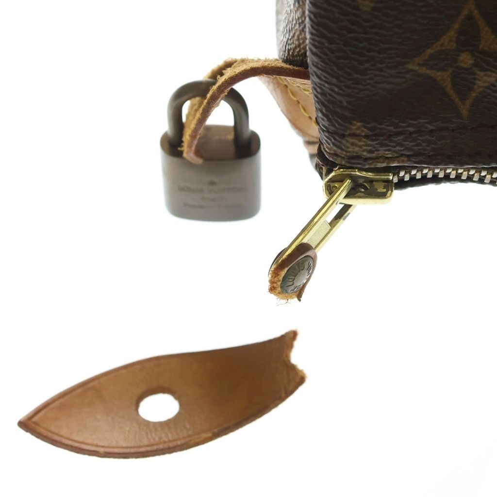 Louis Vuitton Monogram Speedy 30 Boston Bag Brown Leather Gold — view 6