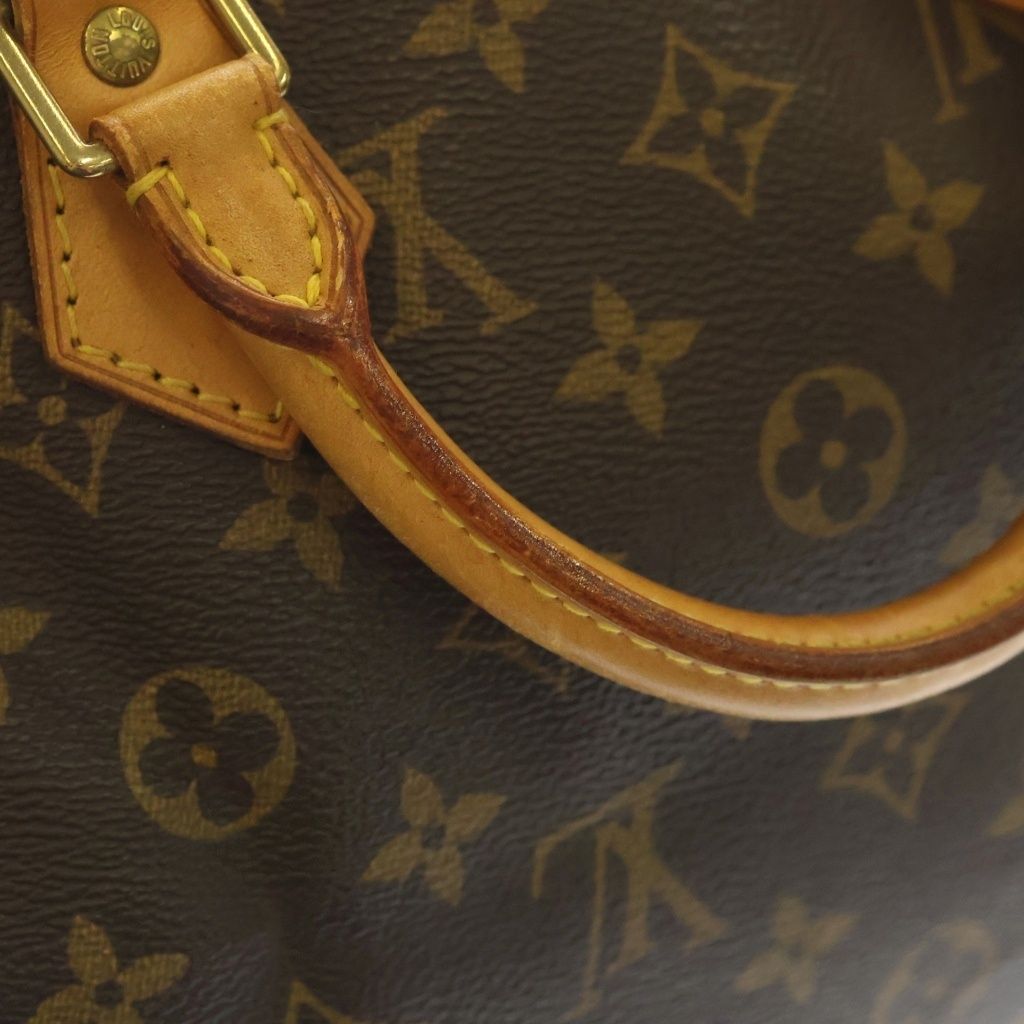 Louis Vuitton Monogram Speedy 30 Boston Bag Brown Leather Gold — view 7