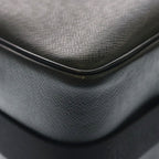 Louis Vuitton Lipo PM Taiga Shoulder Bag Black Leather Silver — view 5