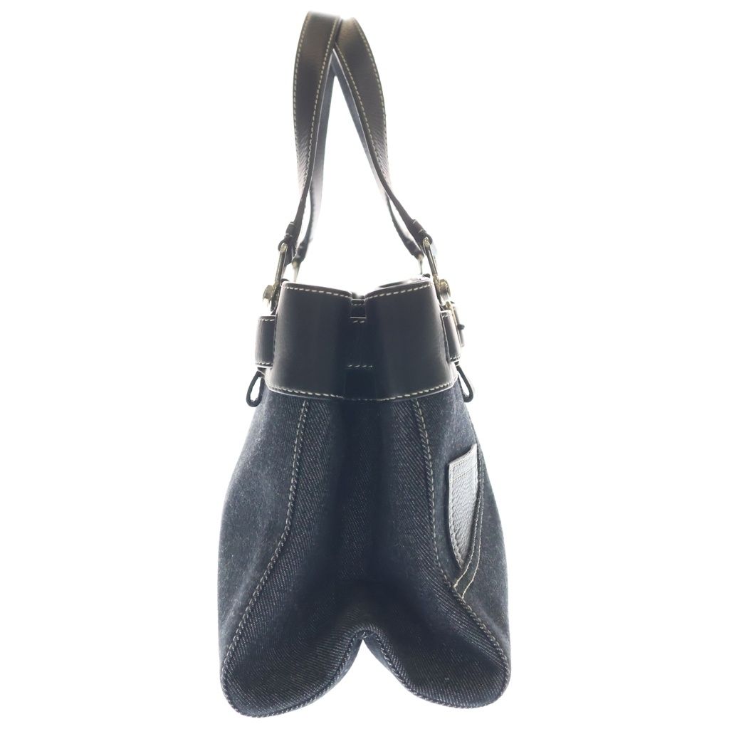 Dior Street Chic Belt Buckle Denim Tote Black — view 3