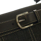 Dior Street Chic Belt Buckle Denim Tote Black — view 6